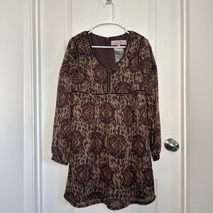 Nicole Richie Velvet Trim Babydoll Dress 2 Boho Hippie Y2K Whimsigoth Dark Fairy